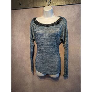 Studio y zippered back knit top large